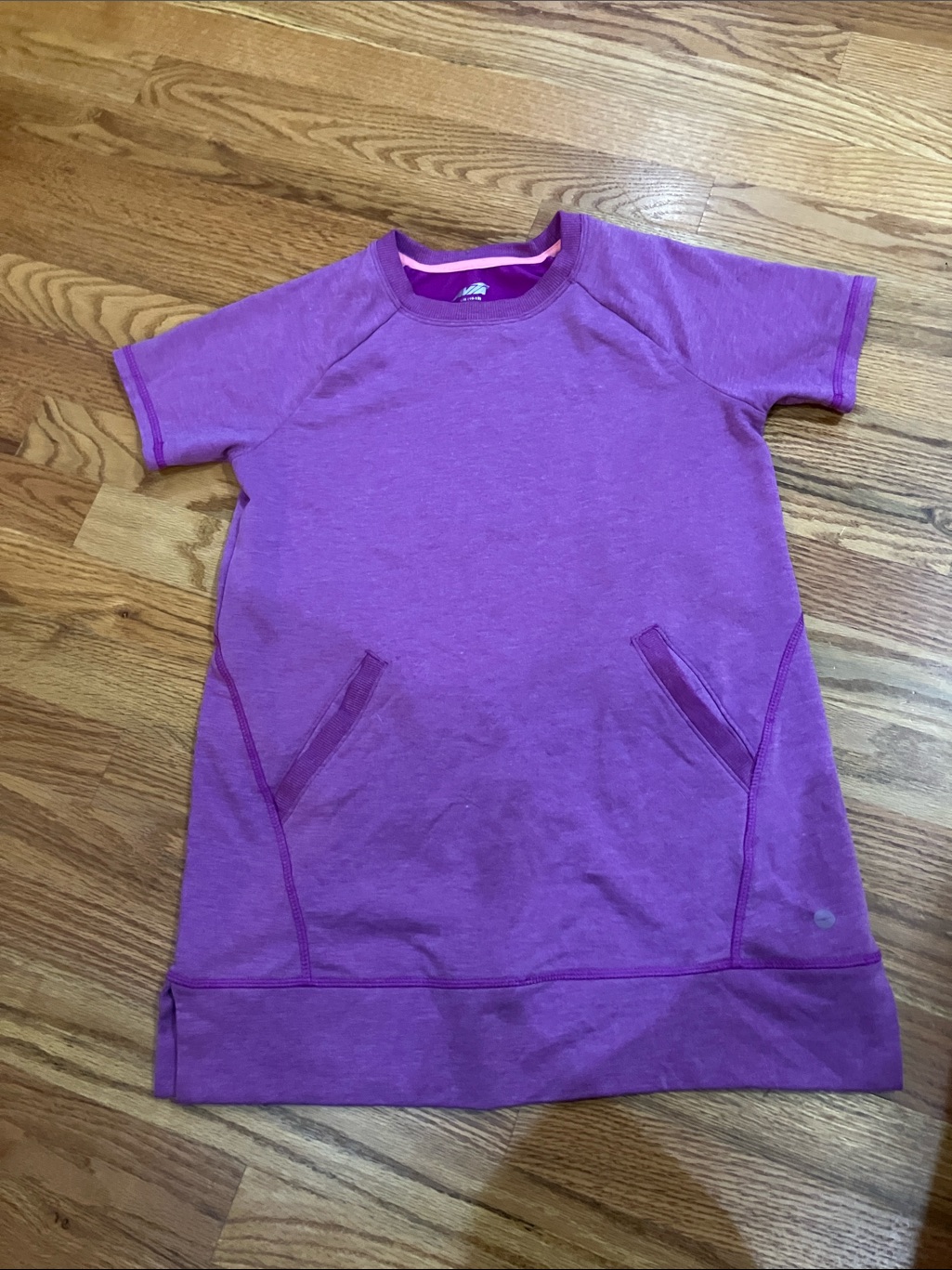 Avia Purple Short Sleeve Girls Athletic Tunic/Dress Sz 10/12 Euc